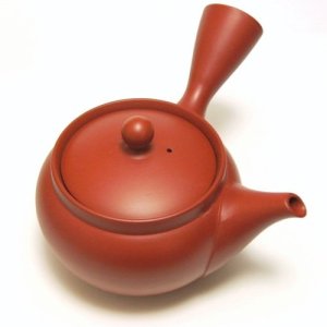 red Japanese teapot kyusu